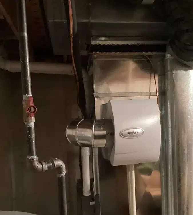 Whole home humidifier in residential home in Ann Arbor, MI.